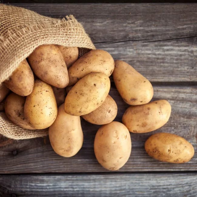 potatoes spilling out of bag