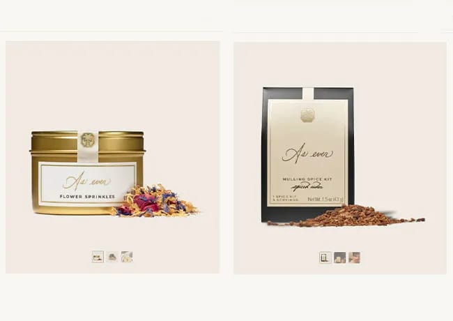 Meghan Markle As Ever Holiday Collection flower sprinkles and spiced cider mulling spice kit