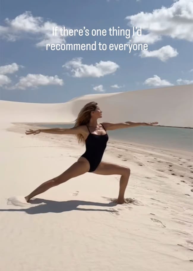 Gisele Bündchen Instagram black swimsuit