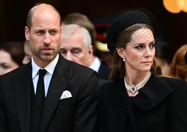 Prince William and Kate Middleton Duchess of Kent funeral