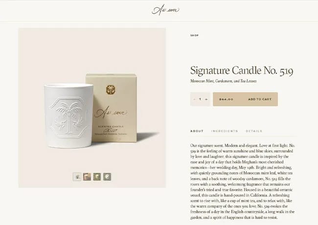 Meghan Markle As Ever Holiday Collection Signature Candle 519