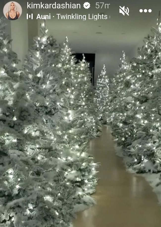 kim kardashian christmas trees