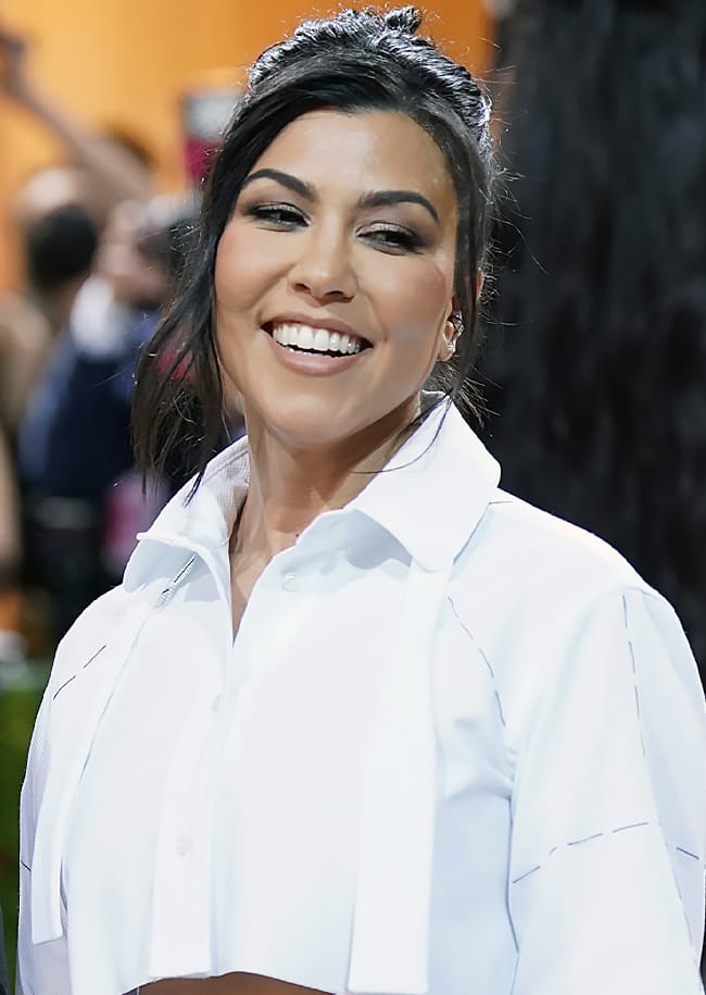 Kourtney Kardashian smiling
