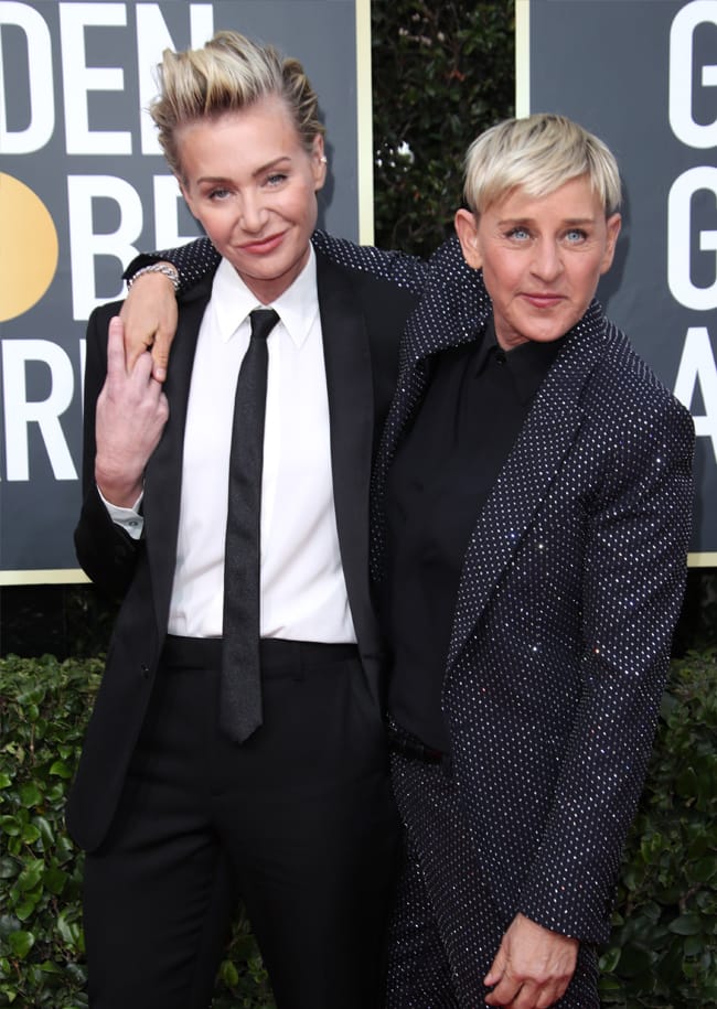 Ellen DeGeneres and Portia De Rossi 77th annual Golden Globes