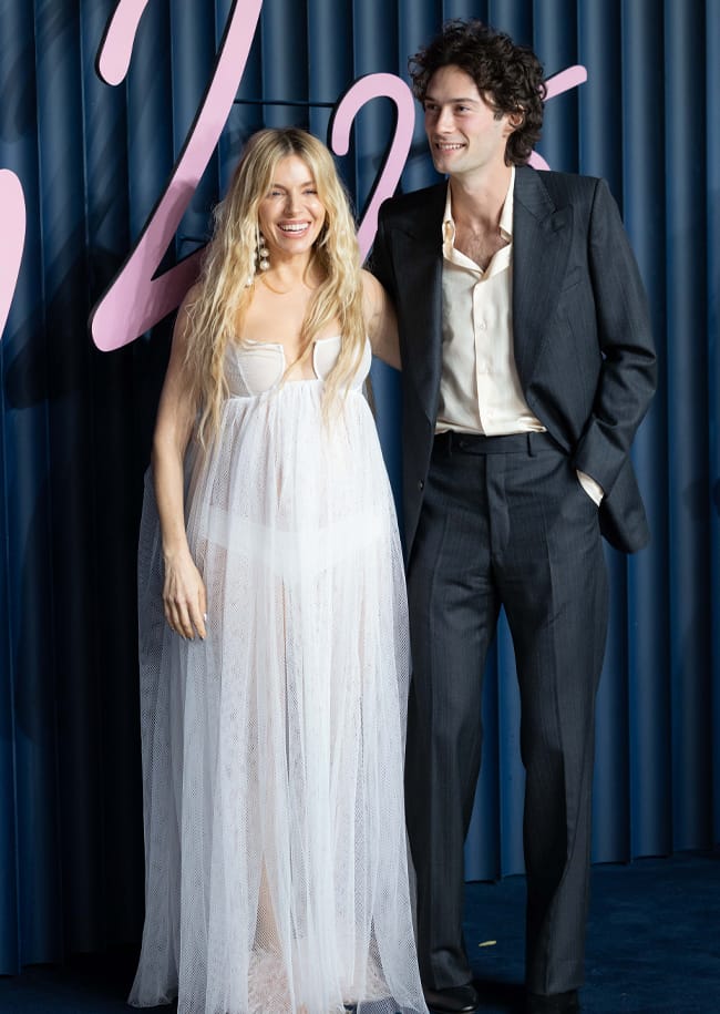 Sienna Miller and Oli Green 2025 Fashion Awards