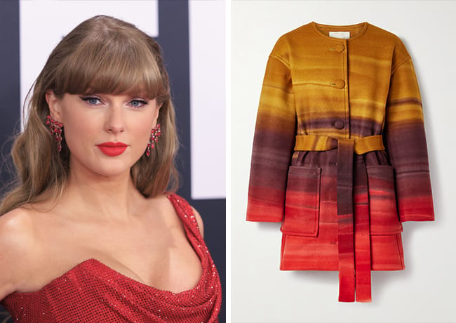 Taylor Swift Ulla Johnson ombre ambrose coat