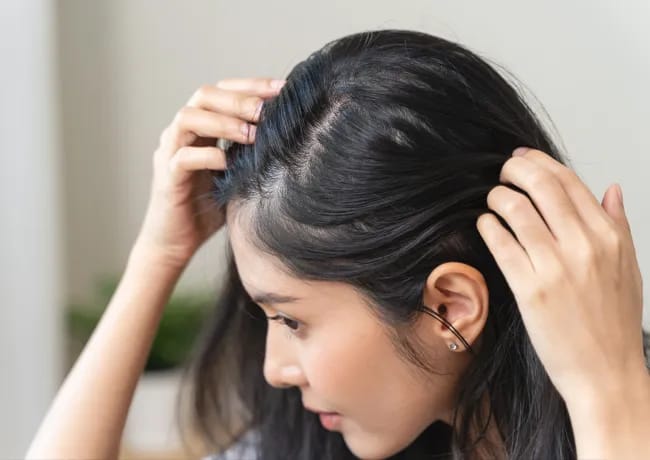 woman-flipped-side-part-hair