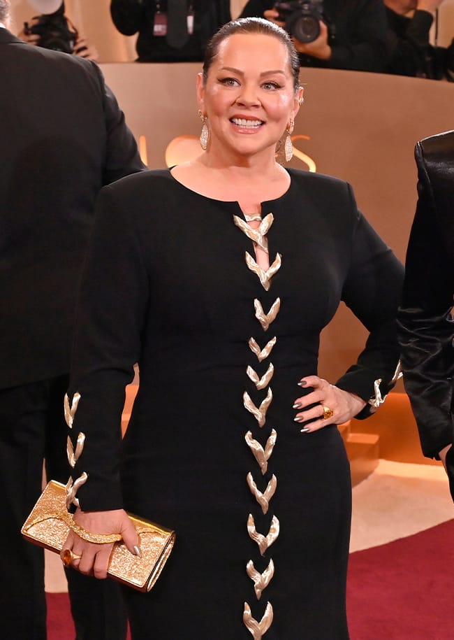 melissa mccarthy dress golden globes 2025 Long Sleeve Patterned Organza Jacket With Strapless A-Line Floor Lengt –  John Paul Ataker main image 1