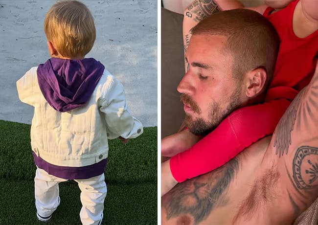 Justin Bieber and son Jack Blues Bieber