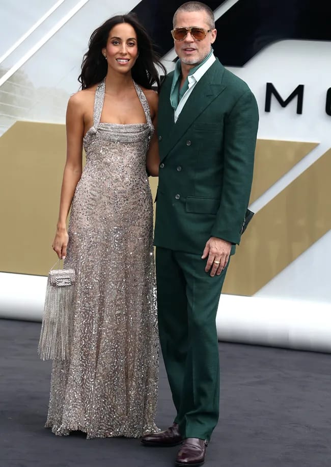 "Brad Pitt and Ines de Ramon at the F1 European premiere"