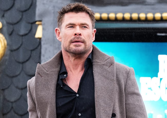 Chris Hemsworth Ruta de Escape Crime 101 photocall