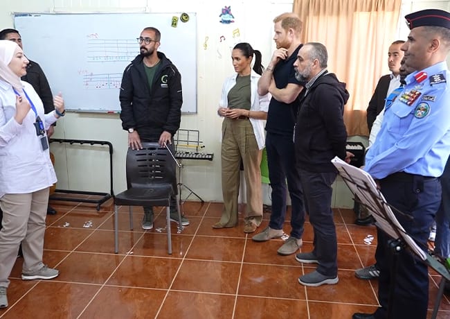Prince Harry and Meghan Markle Jordan trip refugee camp