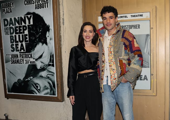 Aubrey Plaza and Chris Abbott