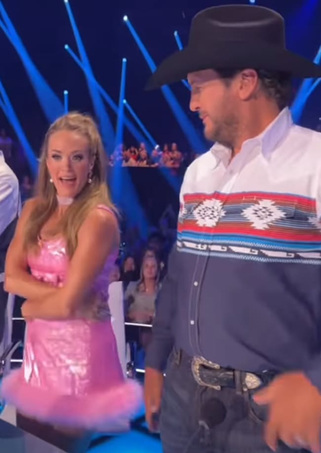 Luke Bryan and Carrie Underwood on American Idol