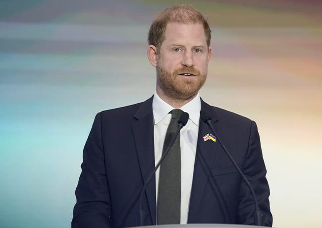El príncipe Harry habla en el Foro de Seguridad de Kyiv