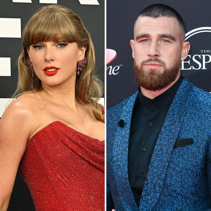 Taylor Swift and Travis Kelce enjoying a public outing together.