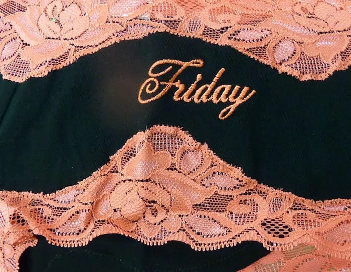 Colorful cotton underwear for each day of the week.