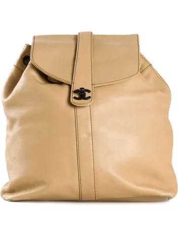 CHANEL VINTAGE logo backpack Image from SHEfinds