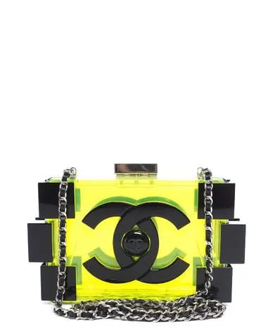 Chanel Lime Boy Brick Lego Clutch Image from SHEfinds