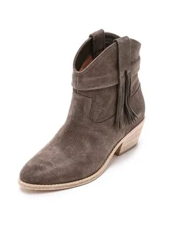 Joie Keaton Suede Fringe Booties Joie's latest collection of sophisticated and modern fashion pieces.