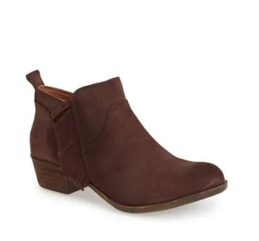 Lucky Brand 'Banji' Fringe Bootie Lucky Brand's stylish apparel showcased in a vibrant fashion context.