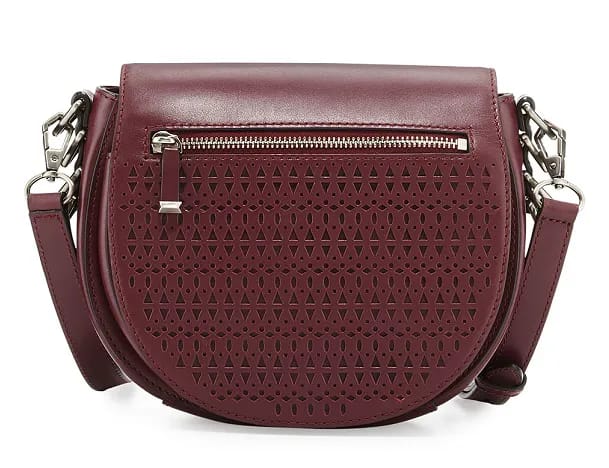Rebecca Minkoff Astor Laser-Cut Leather Saddle Bag Image from SHEfinds