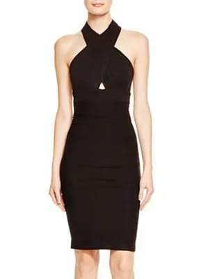 Mesh-Paneled-Faux-Wrap-Dress Image from SHEfinds