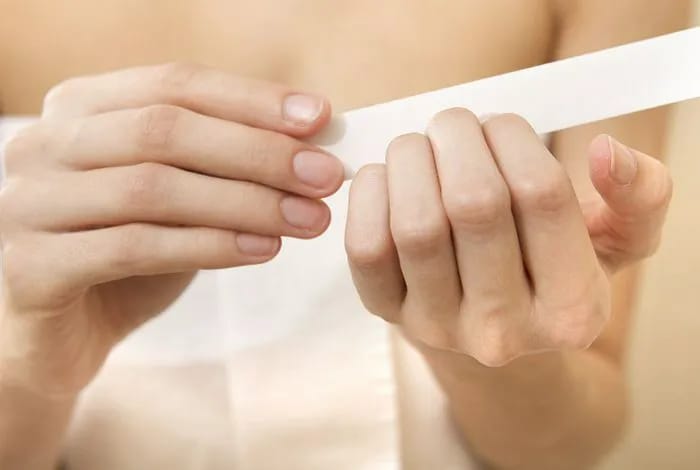You are using any old nail file and not filing correctly. Image from SHEfinds