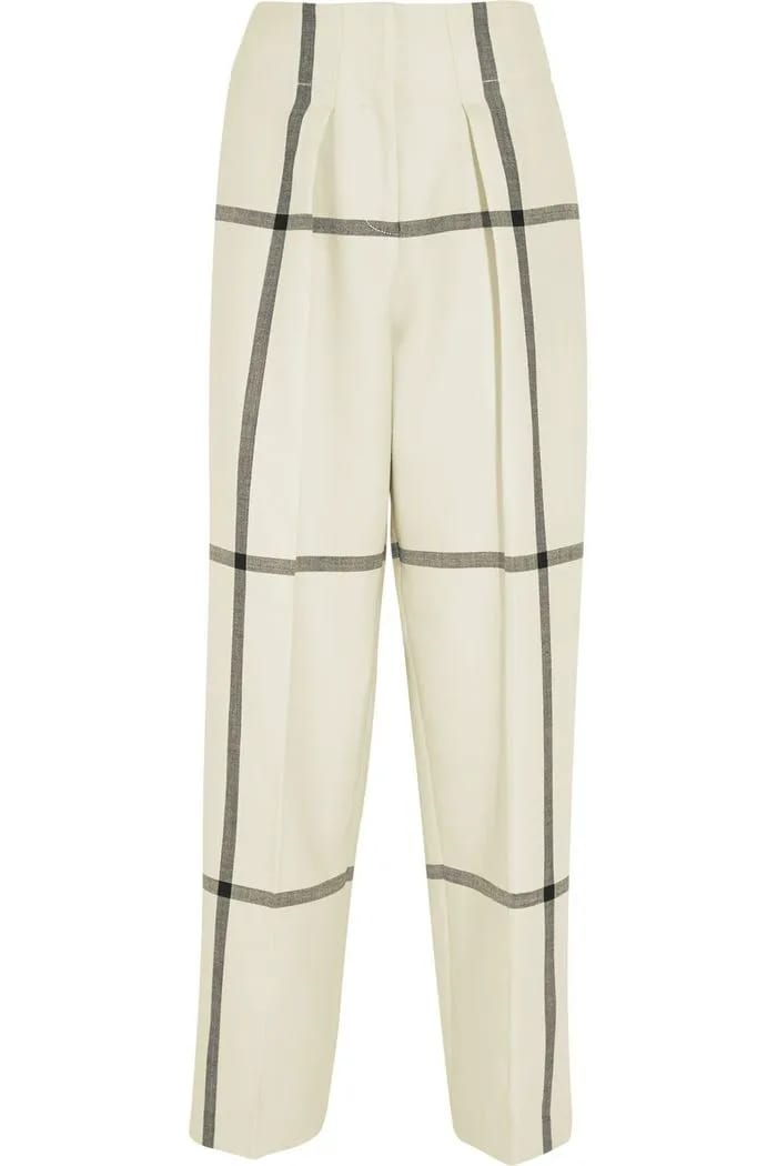 3.1 Phillip Lim Checked Wool Wide Leg Pants