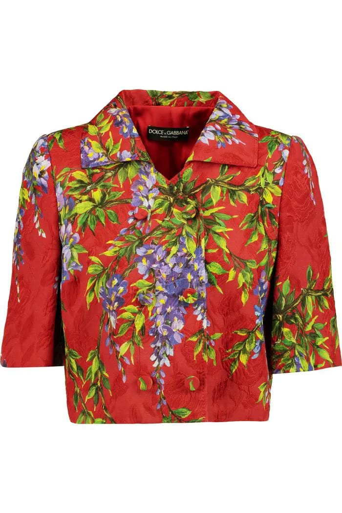 Dolce & Gabbana Floral print Jacquard Bomber Jacket