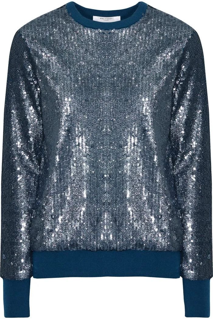 Equipment Shane Sequined Knitted Sweate