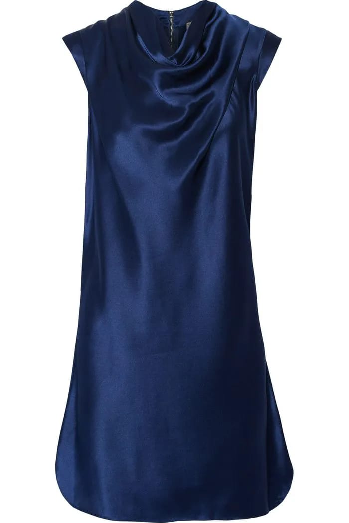 Haute Hippie Draped Silk Satin Mini Dress