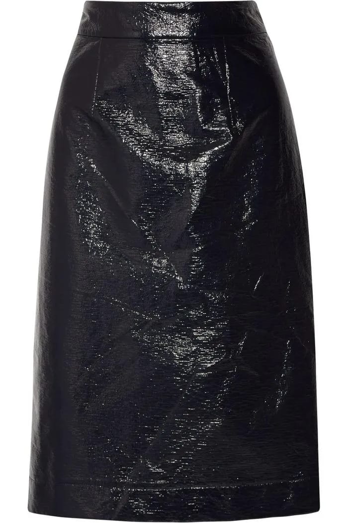 Tanya Taylor Marny coated cotton-blend skirt