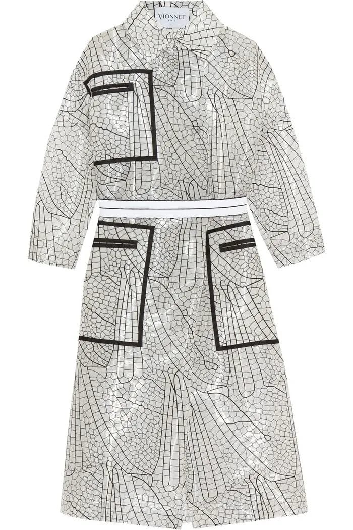 Vionnet Double Breasted Printed Voile Coat