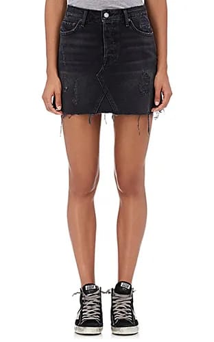 GRLFRND Eva A-Frame Denim Miniskirt