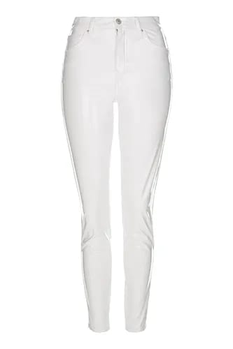 MOTO White Vinyl Jamie Jeans