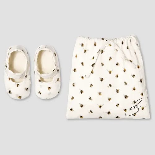 baby bee print booties victoria beckham for target