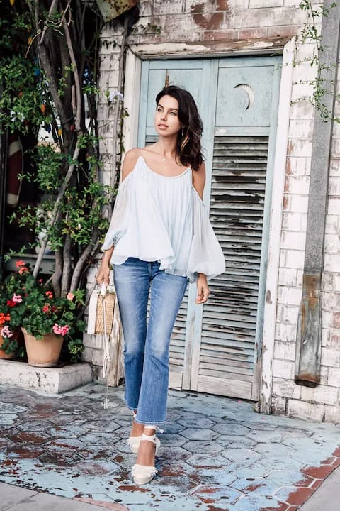 crop flare jeans