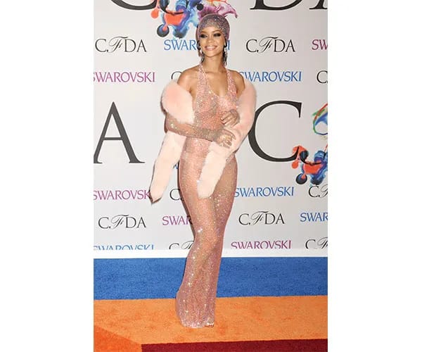 rihanna see-thru dress