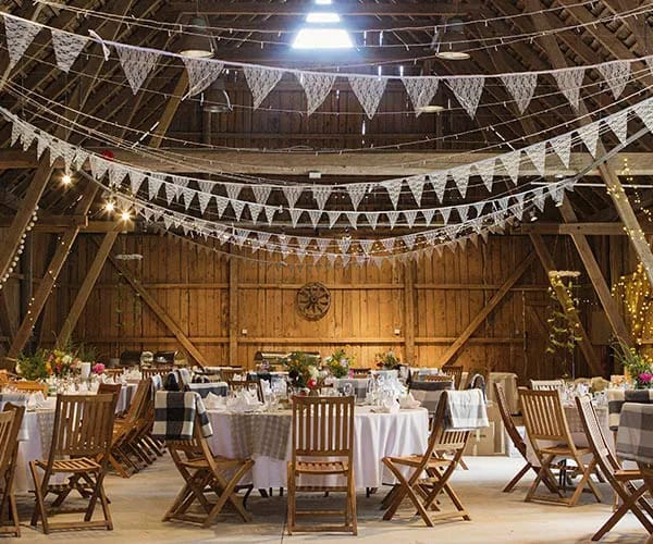 rustic wedding in barn