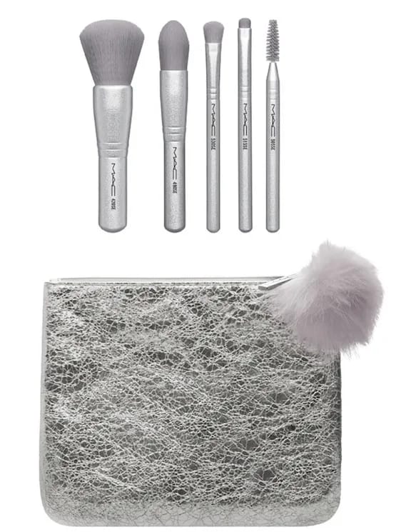 MAC Snow Ball Brush Kit in Silver White