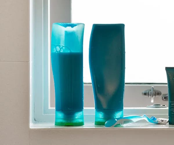 shampoo and conditioner in shower