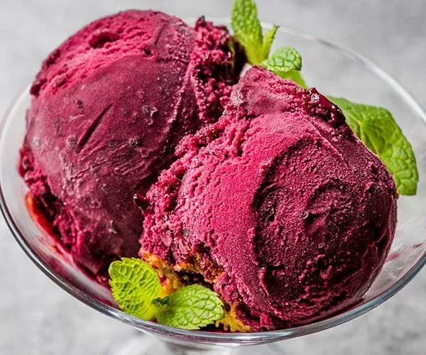low-calorie sorbet dessert