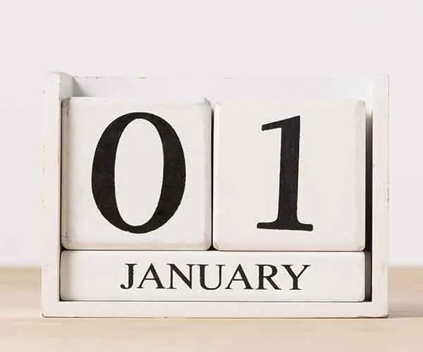 New Year's Day January 1