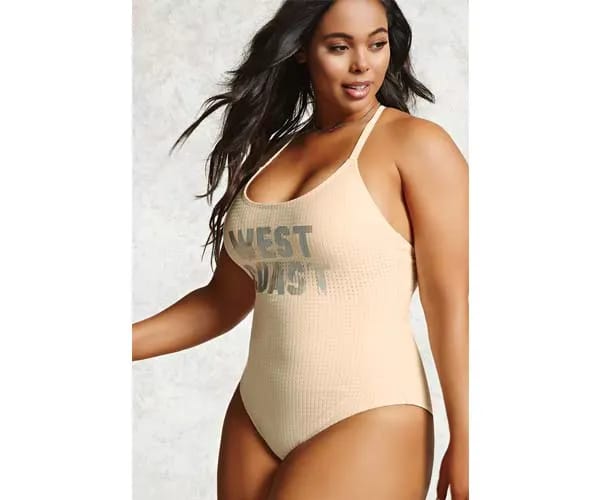 forever 21 plus size one-piece bathing suit