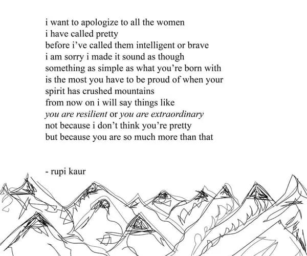 rupi kaur poem and illustration