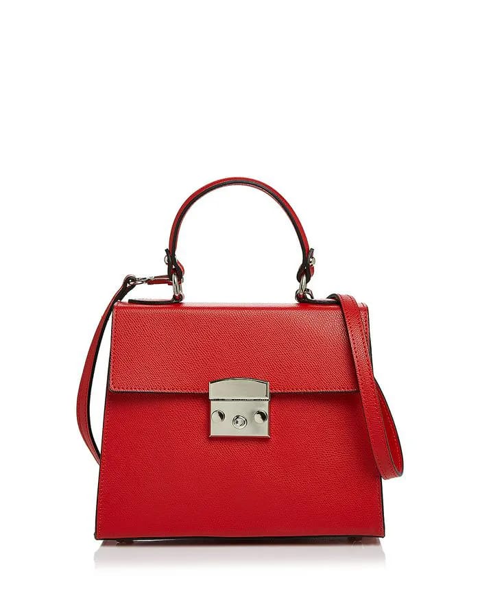 acqua top handle leather satchel