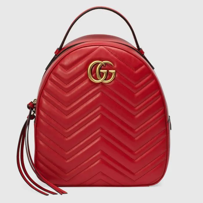 gg marmont quilted leather backpack