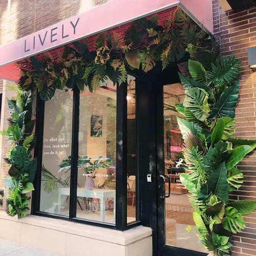 Inside view of Lively's new NYC store