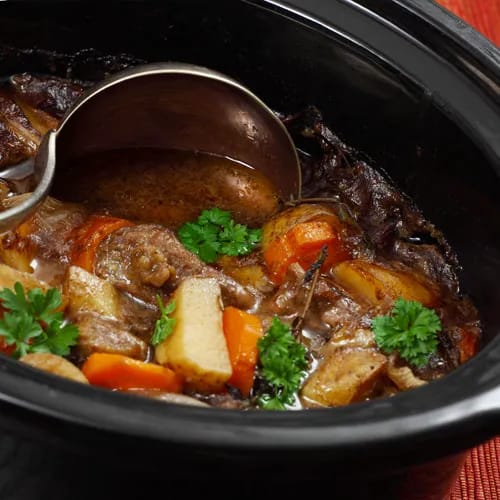 "Hearty slow cooker beef stew"